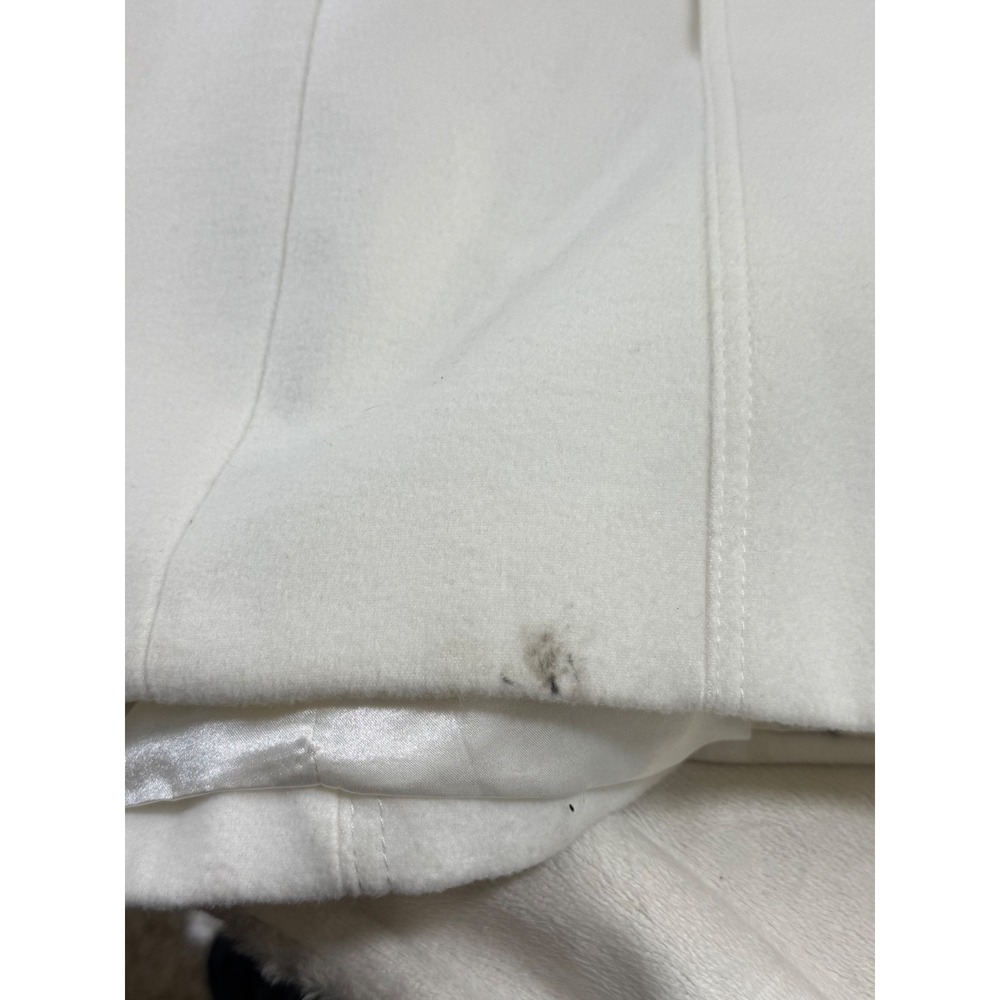Calvin Klein Coat Women's XL White Belted Double Breasted Classic Quite Luxury - Picture 5 of 13